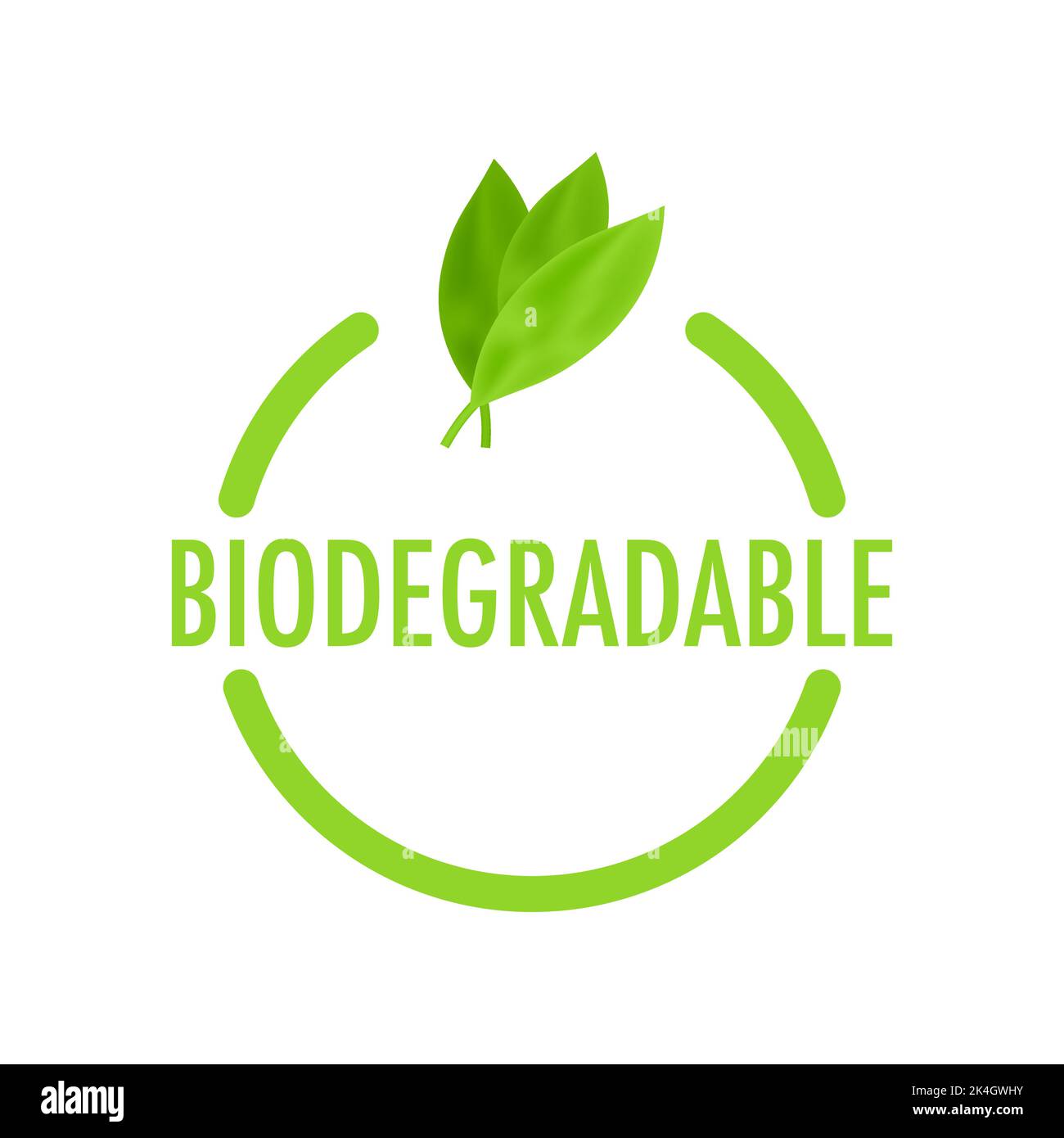 Biodegradable recyclable label. Bio recycling. Eco friendly product