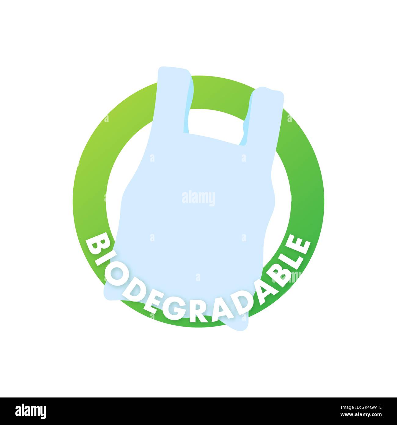 Biodegradable recyclable label. Bio recycling. Eco friendly product