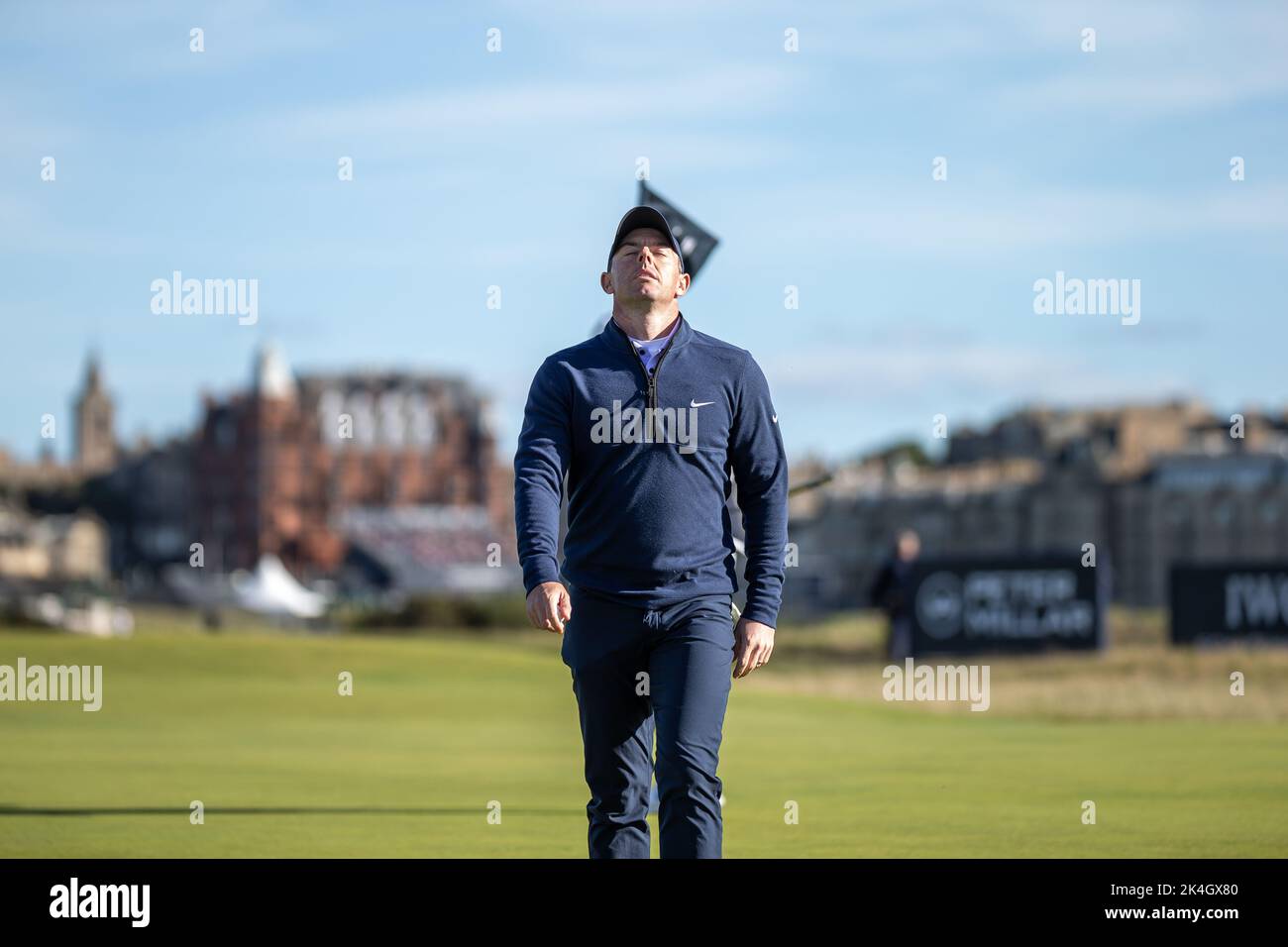 St Andrews, Scotland 2nd October 2022. Rory McIlroy during the fourth