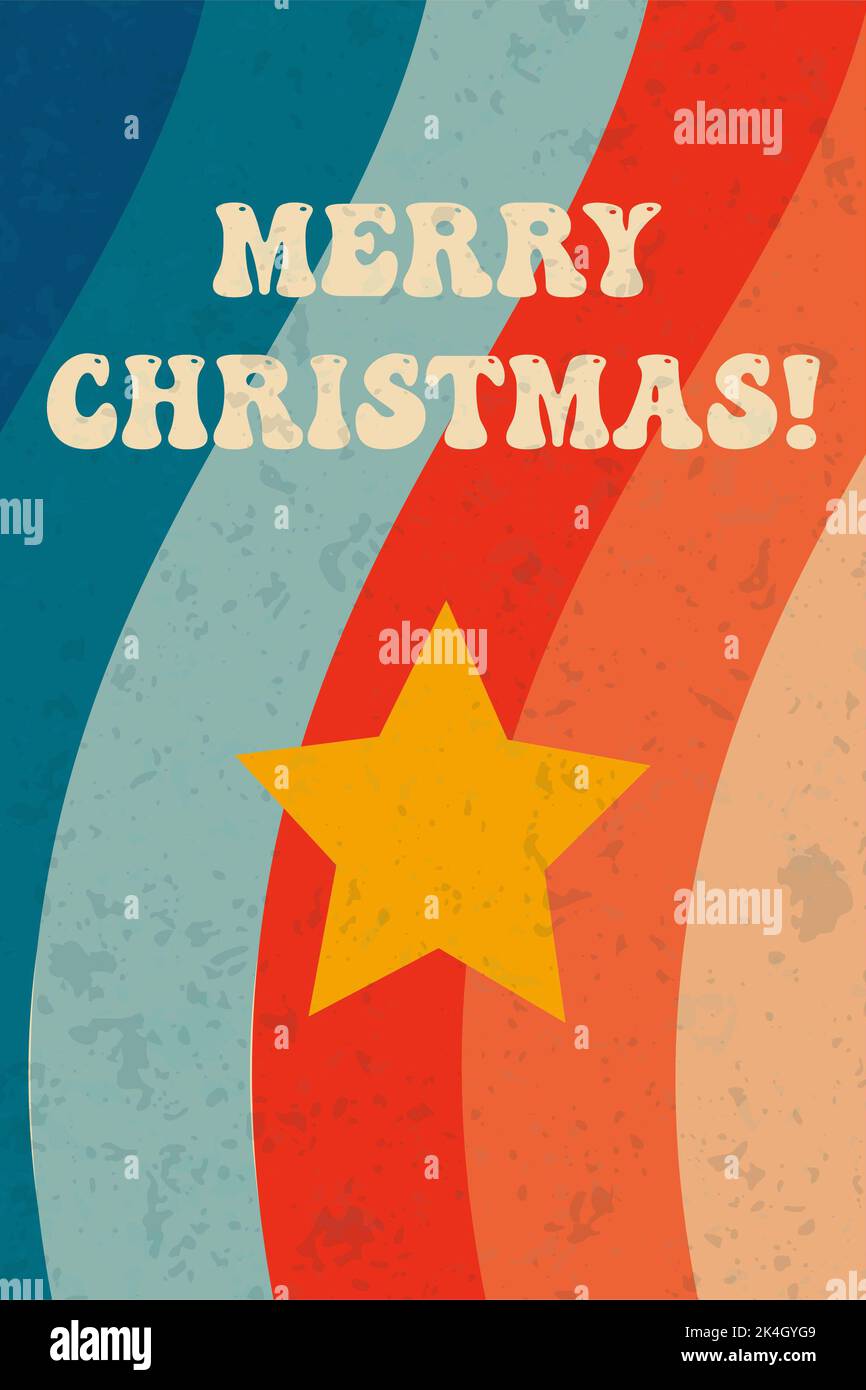 Vintage Christmas card. illustration in retro style Stock Photo Alamy