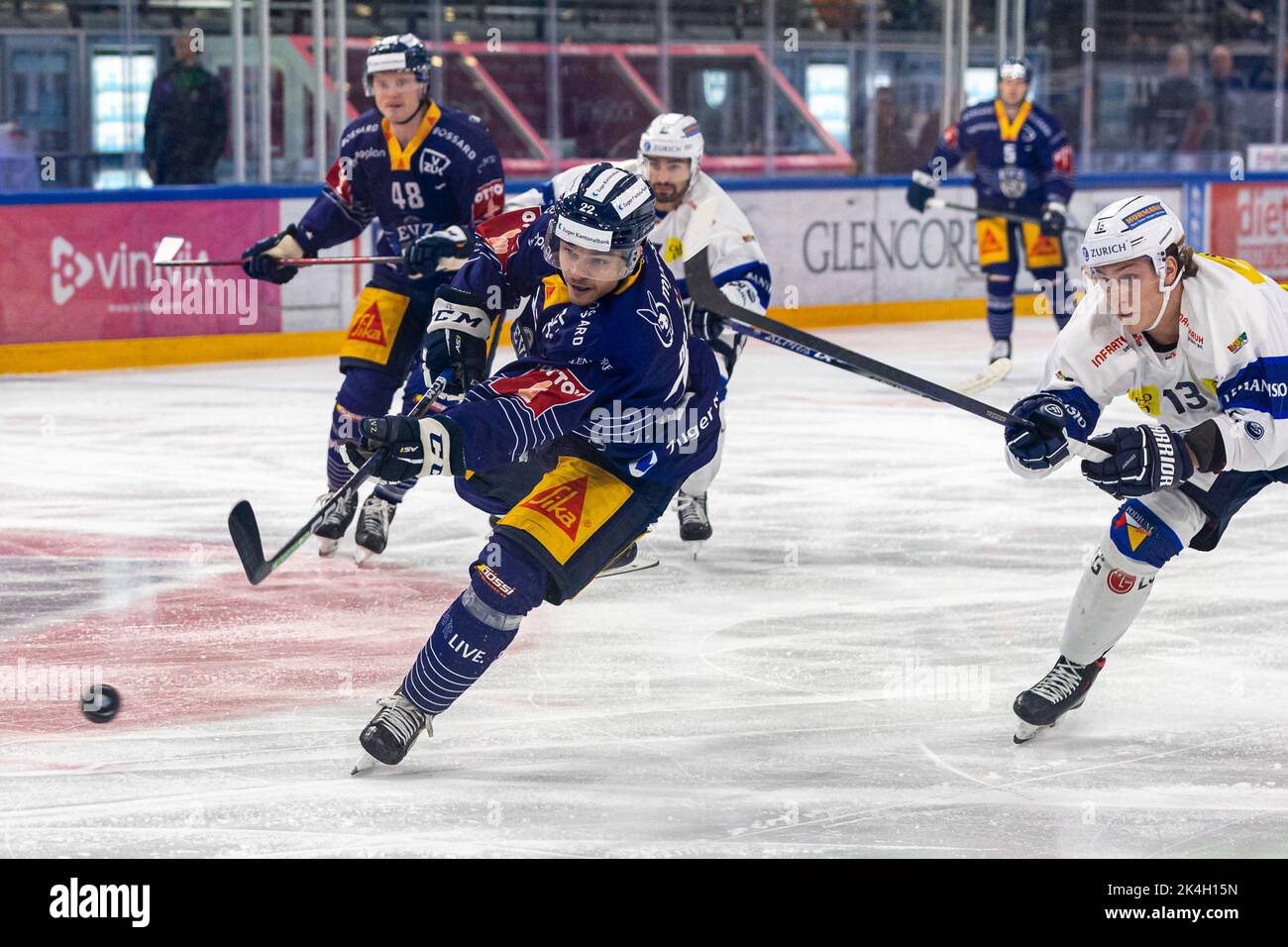 Conclusion of Luca Andrea De Nisco 22 (EV Zug) during the National