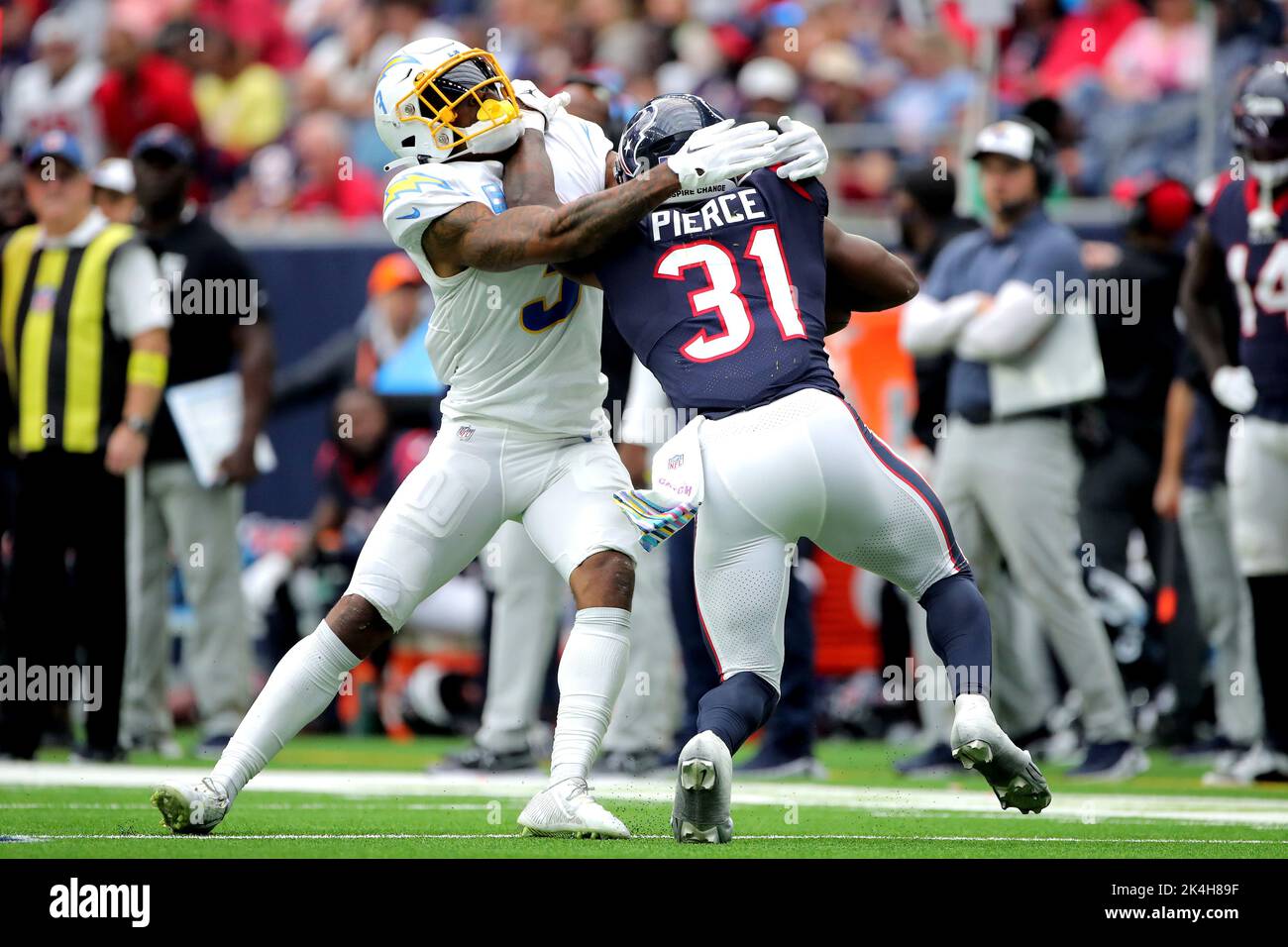 Los Angeles Chargers safety Derwin James Jr. (3) in an NFL football game  Sunday, Jan. 8, 2023, in Denver. (AP Photo/David Zalubowski Stock Photo -  Alamy