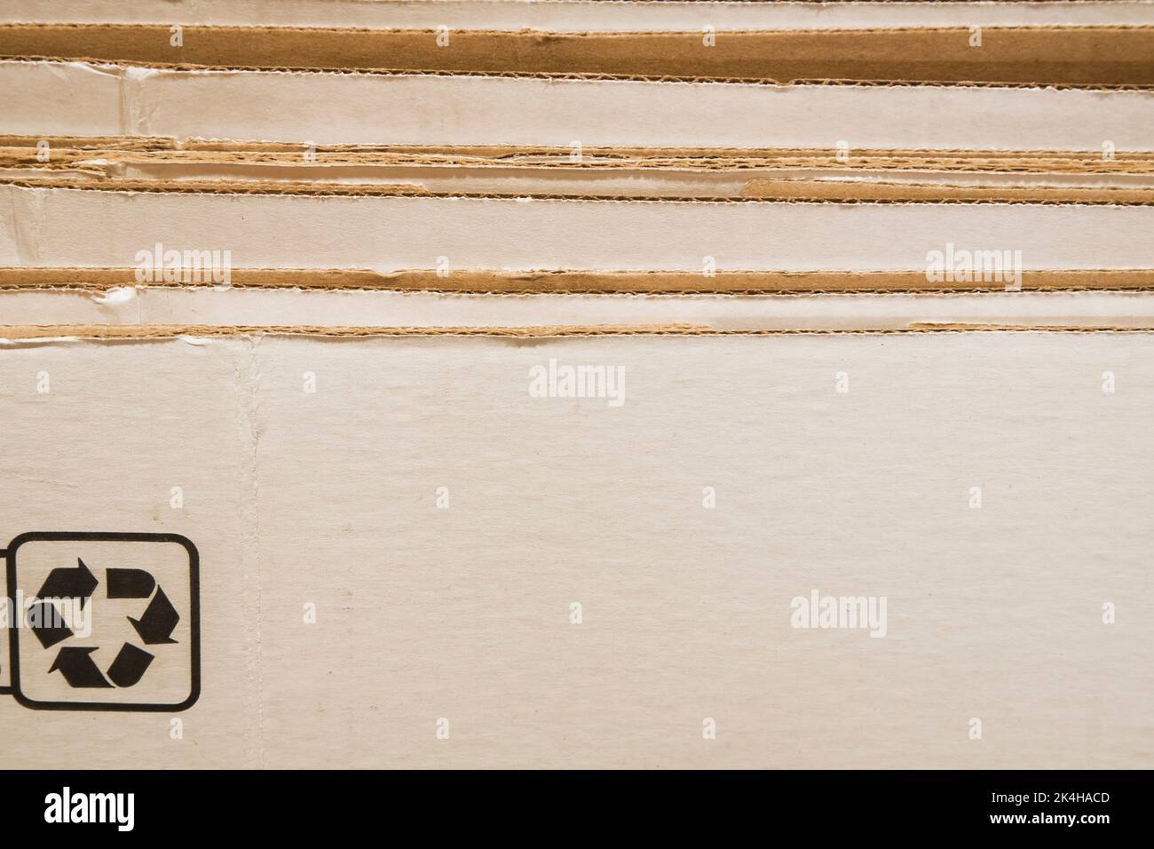 Folded recyclable cardboard boxes Stock Photo Alamy