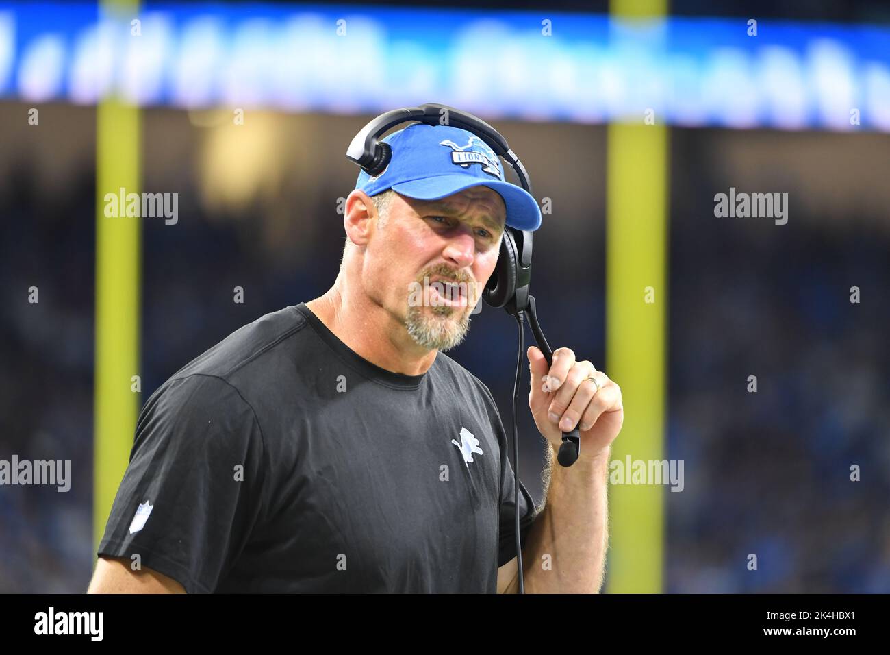 DETROIT, MI OCTOBER 02 Detroit Lions head coach Dan Campbell during