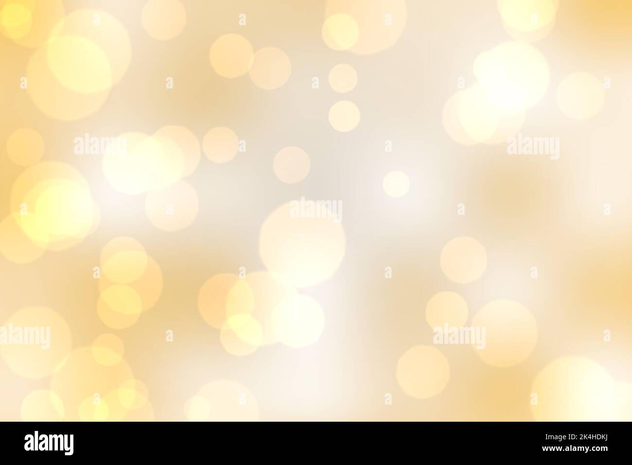 Abstract illustration of bokeh spots of light against yellow background ...
