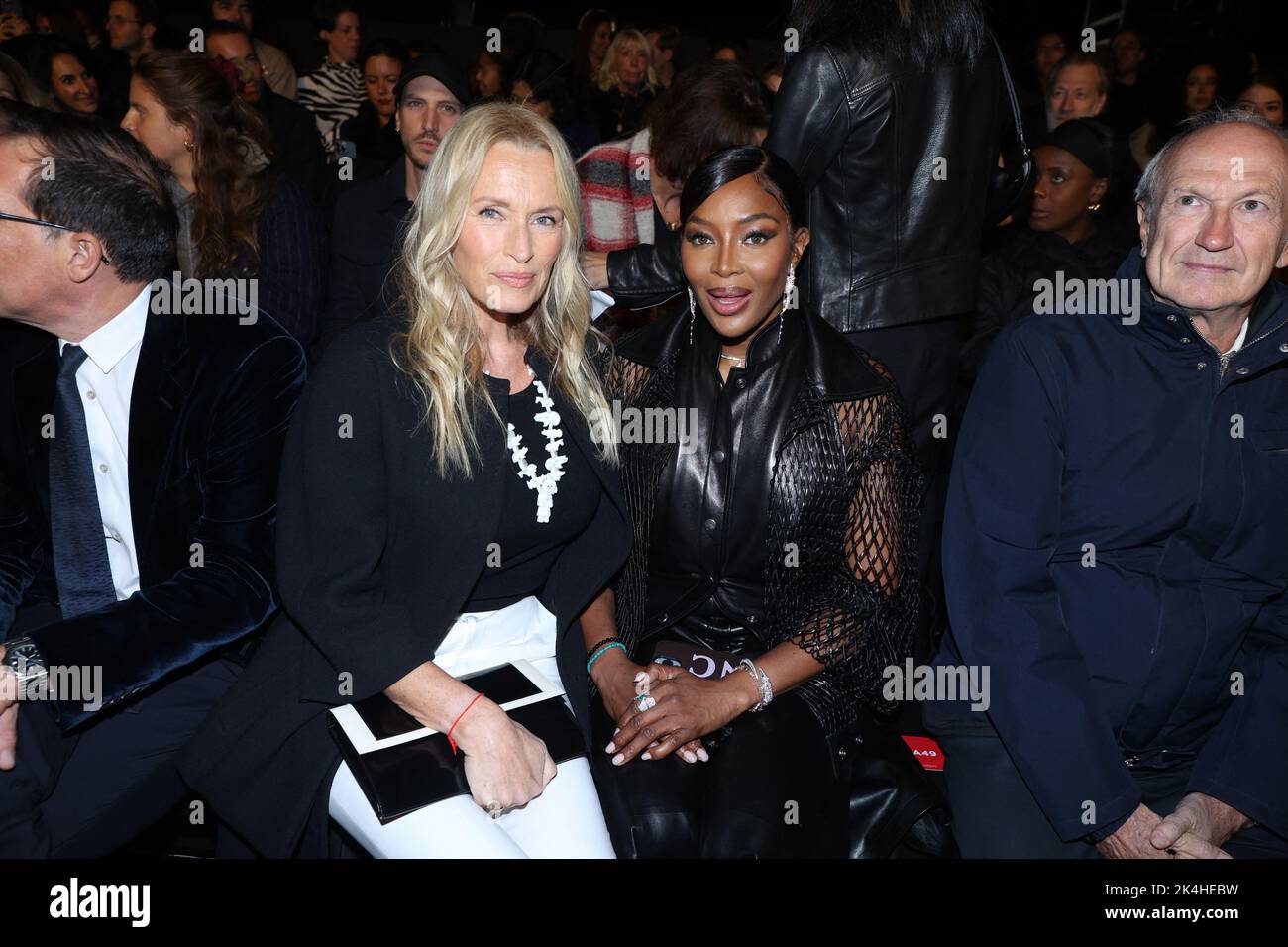 Estelle Lefebure and Naomi Campbell attending the L’Oreal Womenswear ...