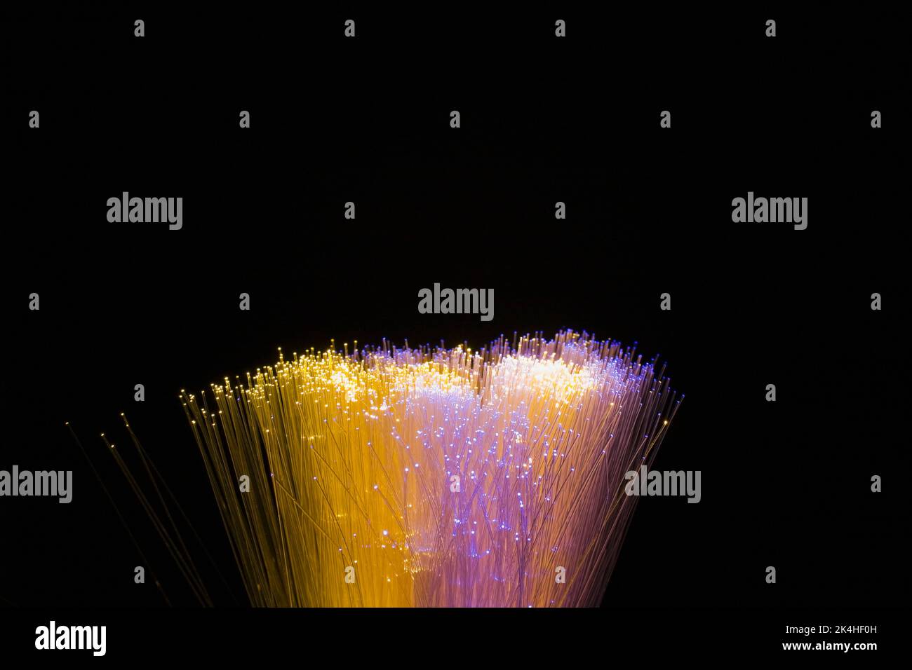 Bundle of fibre optic strands, Studio Composition, Quebec, Canada Stock