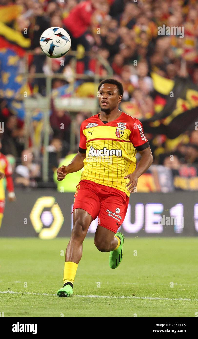 Lois Openda of Lens during the French championship Ligue 1 football