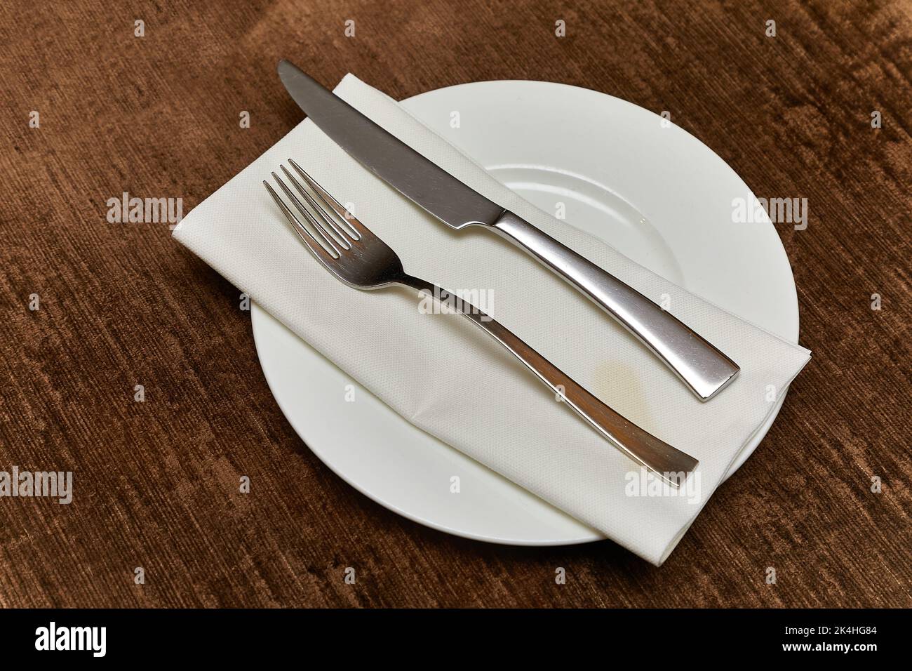 Cutlery on a teble Stock Photo