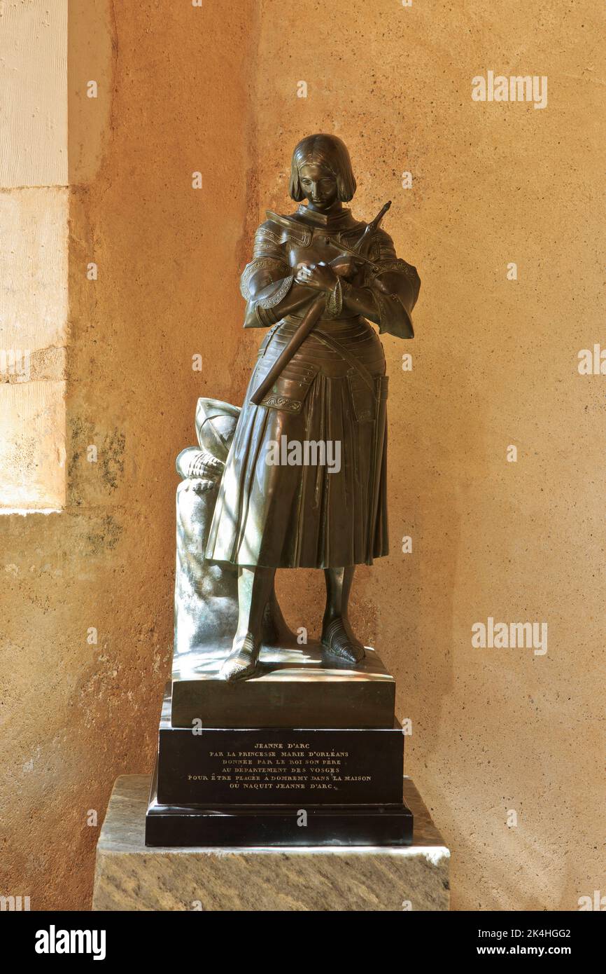 Statue of Joan of Arc (1412-1431), patron saint of France and defender of the French nation at her birthplace in Domrémy-la-Pucelle (Vosges), France Stock Photo