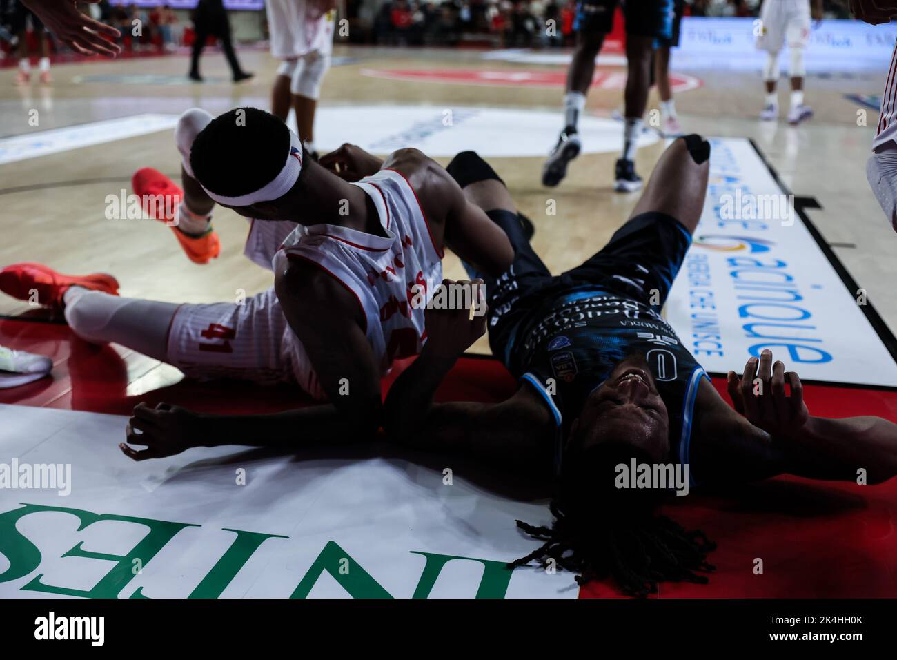 Varese, Italy. 02nd Oct, 2022. Jamal Jones 0 of Dinamo Sassari Banco