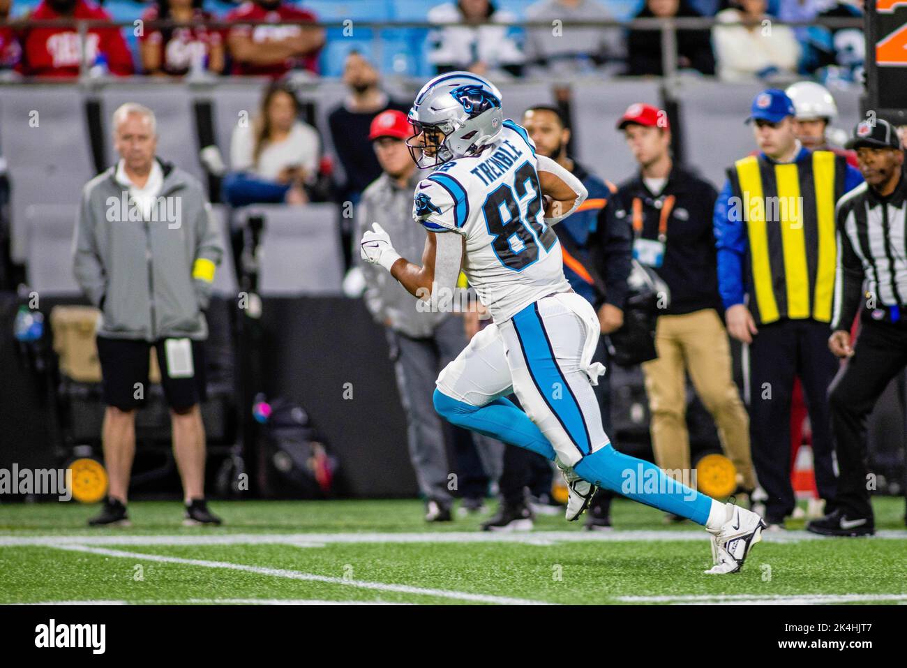 Carolina Panthers' Tommy Tremble takes part in drills at the NFL football  team's practice facility Tuesday, June 14, 2022, in Charlotte, N.C. (AP  Photo/Chris Carlson Stock Photo - Alamy