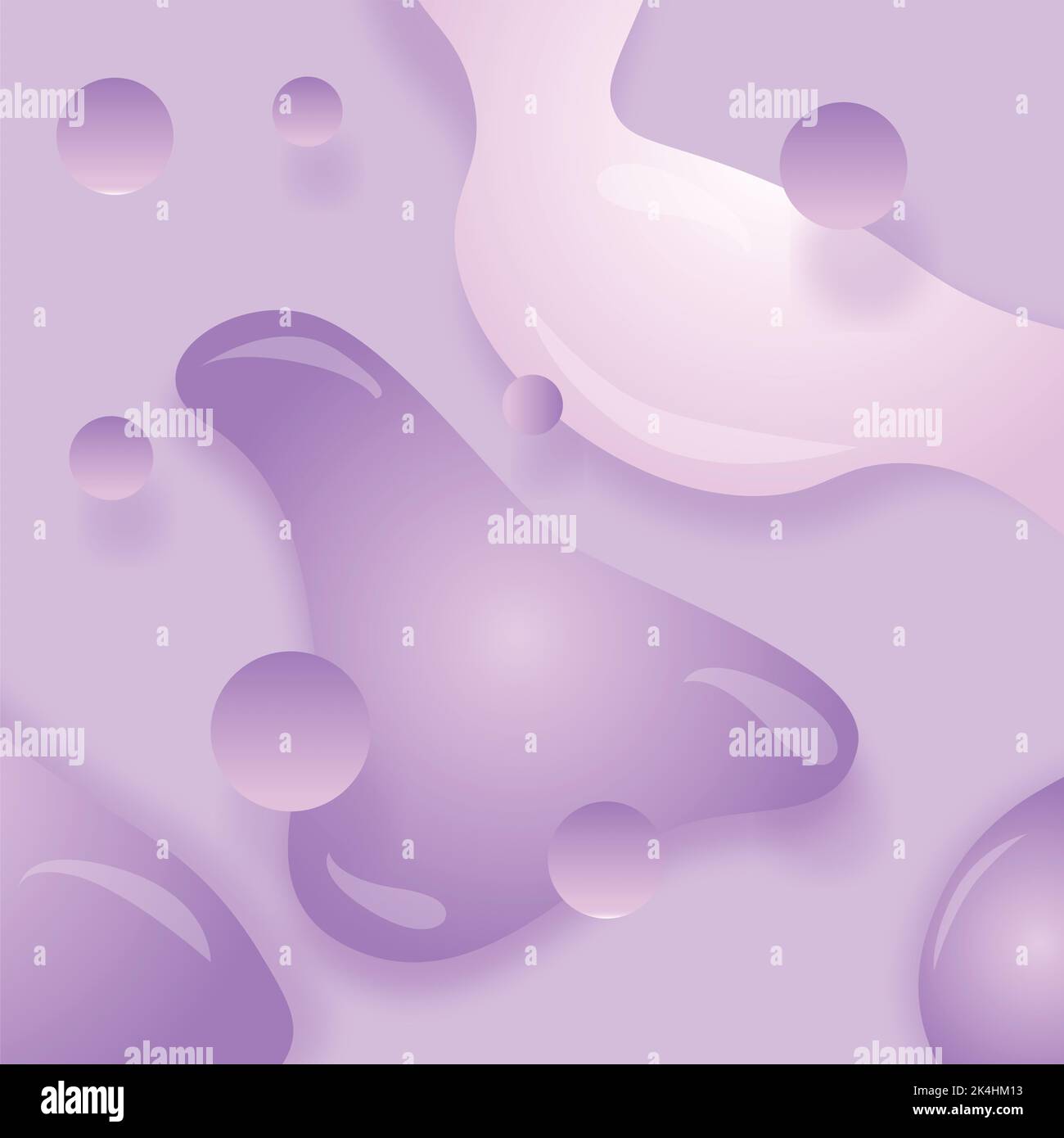 Multiple gradient abstract shapes and circles on purple background ...