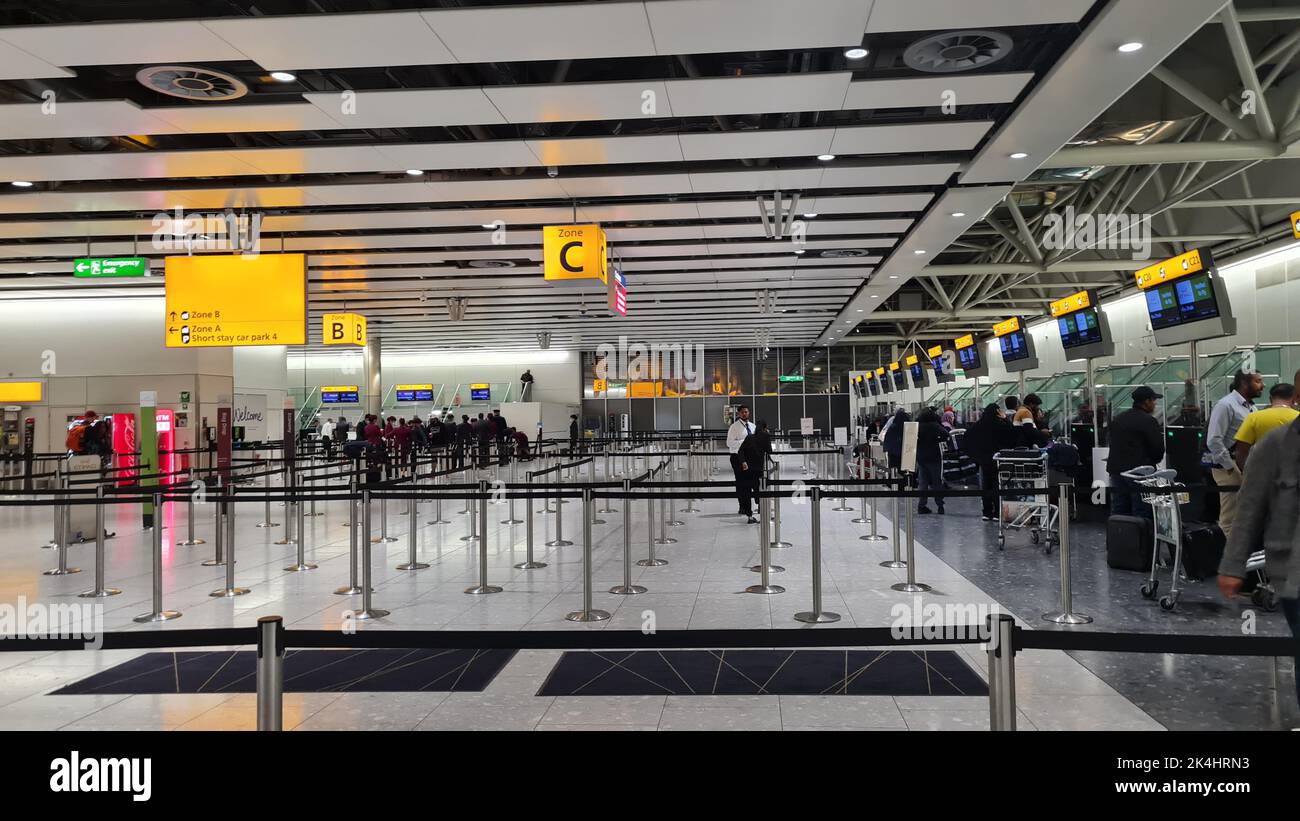 London Heathrow Airport Terminal 4 Check in Hall C and Flight