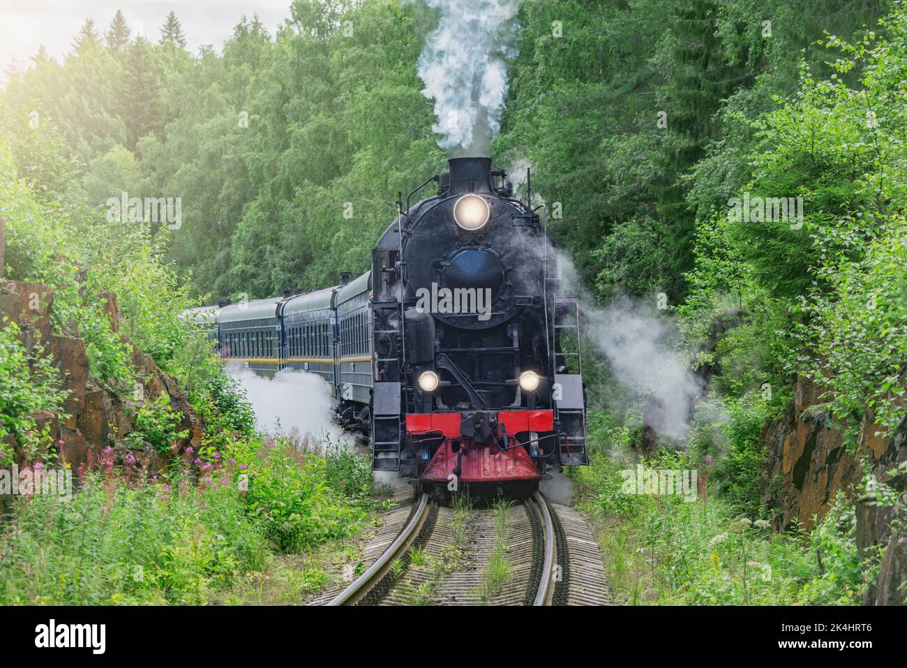 Black Retro Steam Train Railway Museum Stock Photo 2323363467