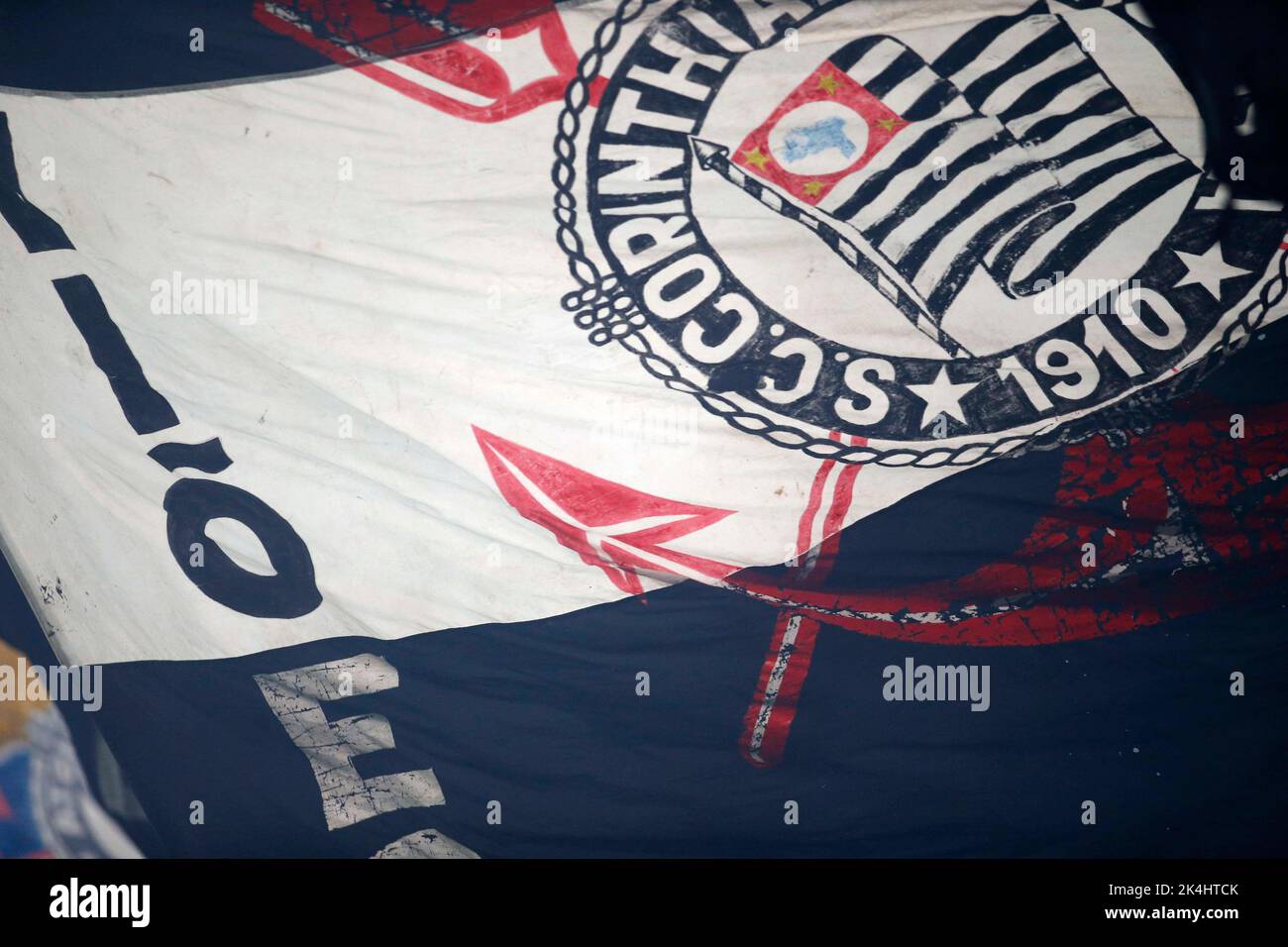 Sao Paulo, Brazil. 01st Oct, 2022. Flag during game between Corinthians and Cuiaba at Neo Quimica Arena in Sao Paulo, Brazil, Brazilian, photo: fernando roberto/spp (Fernando Roberto/SPP) Credit: SPP Sport Press Photo. /Alamy Live News Stock Photo