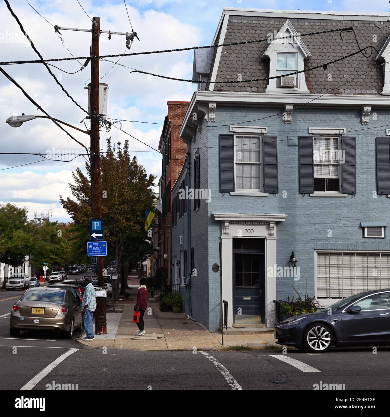 Residential buildings in the historic Old Town neighborhood of