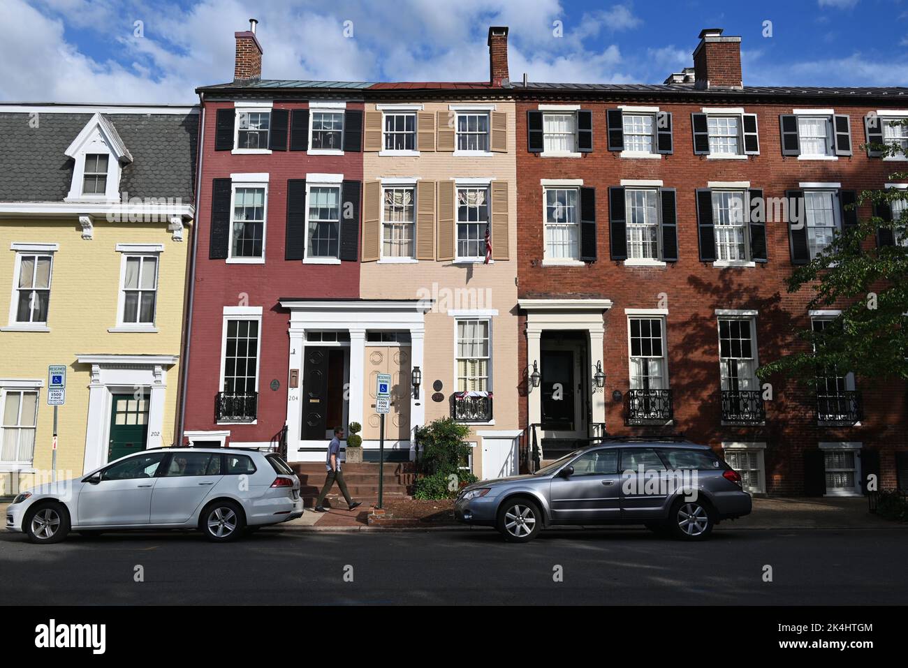 Residential buildings in the historic Old Town neighborhood of