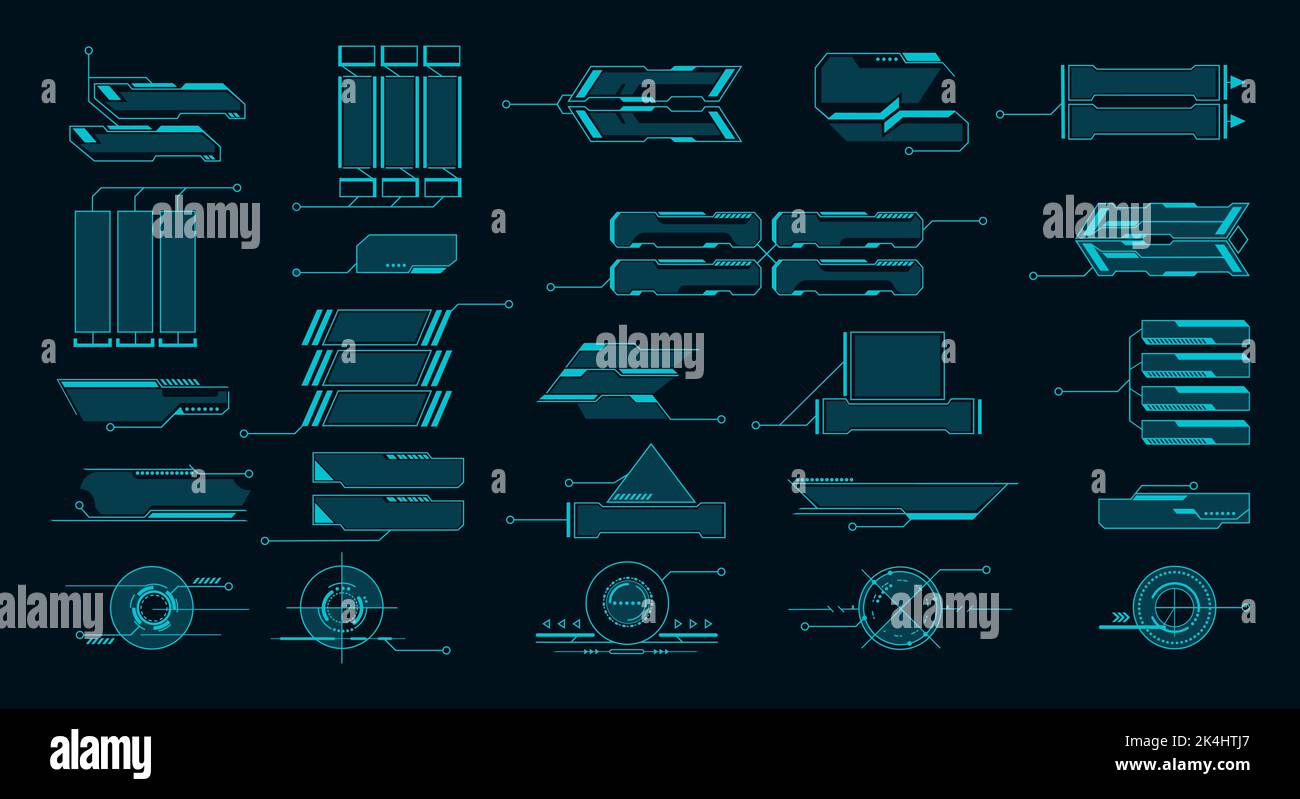 Hud advertisements set Stock Vector