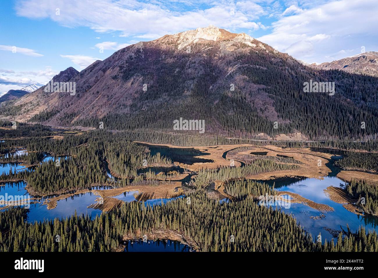 Fall aerial photos shot from the Glenn Highway, on the road to Tok, Alaska Stock Photo Alamy