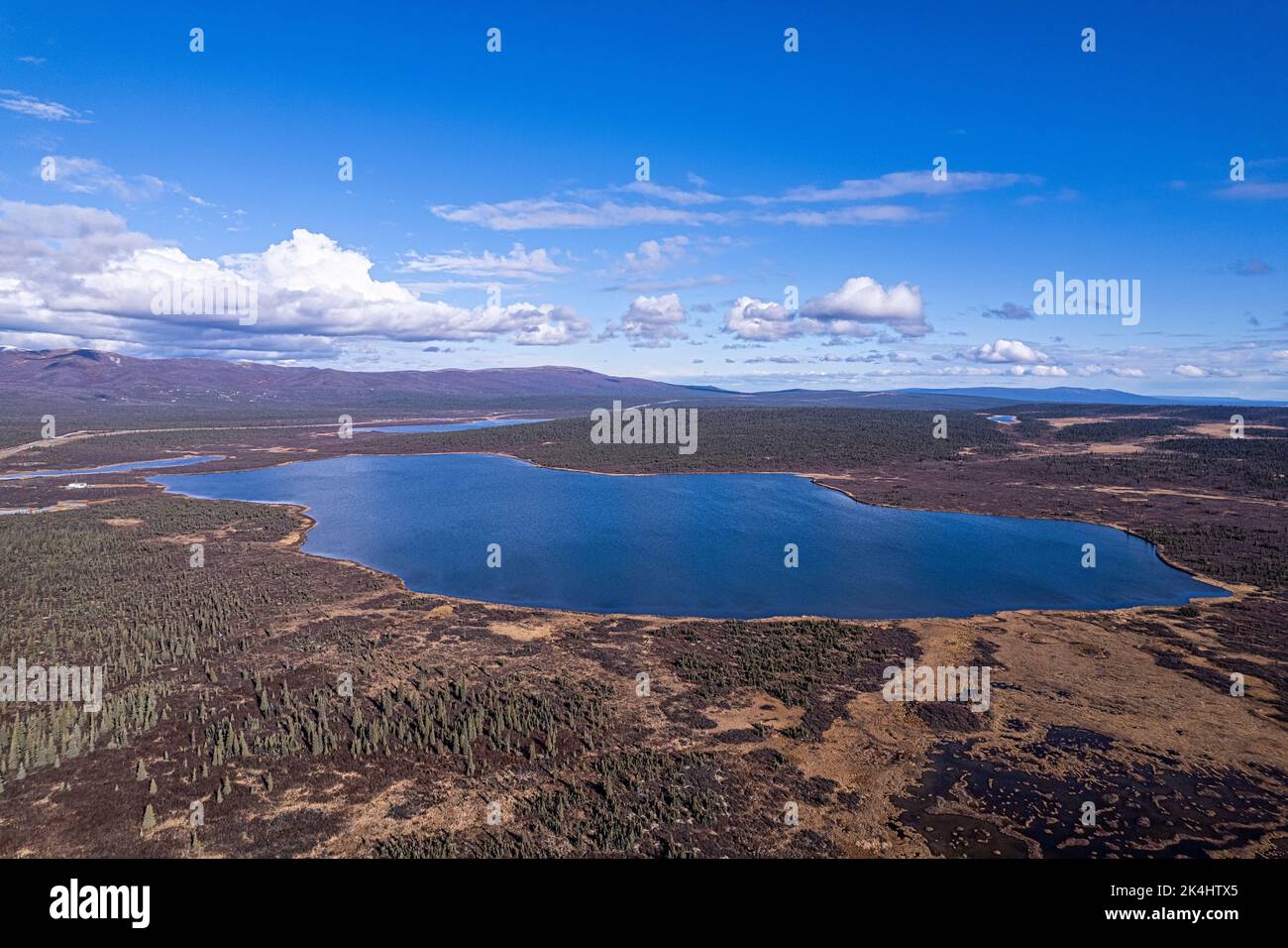 Fall aerial photos shot from the Glenn Highway, on the road to Tok