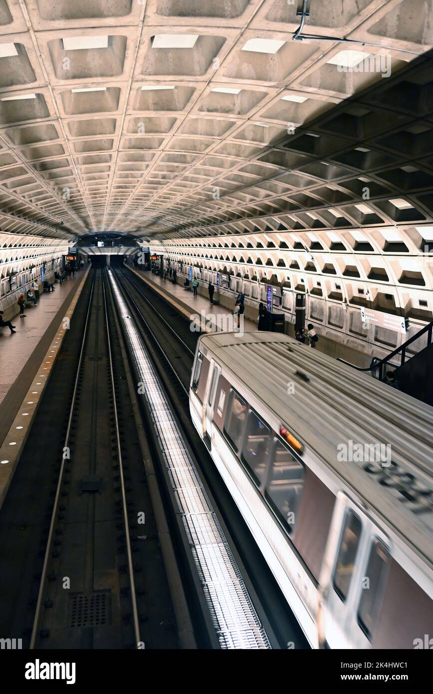 Metro public transit subway system in Washington, DC Stock Photo Alamy