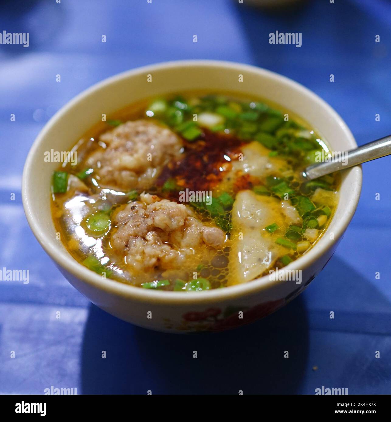 Meat ball soup in Da Lat, Vietnam Stock Photo