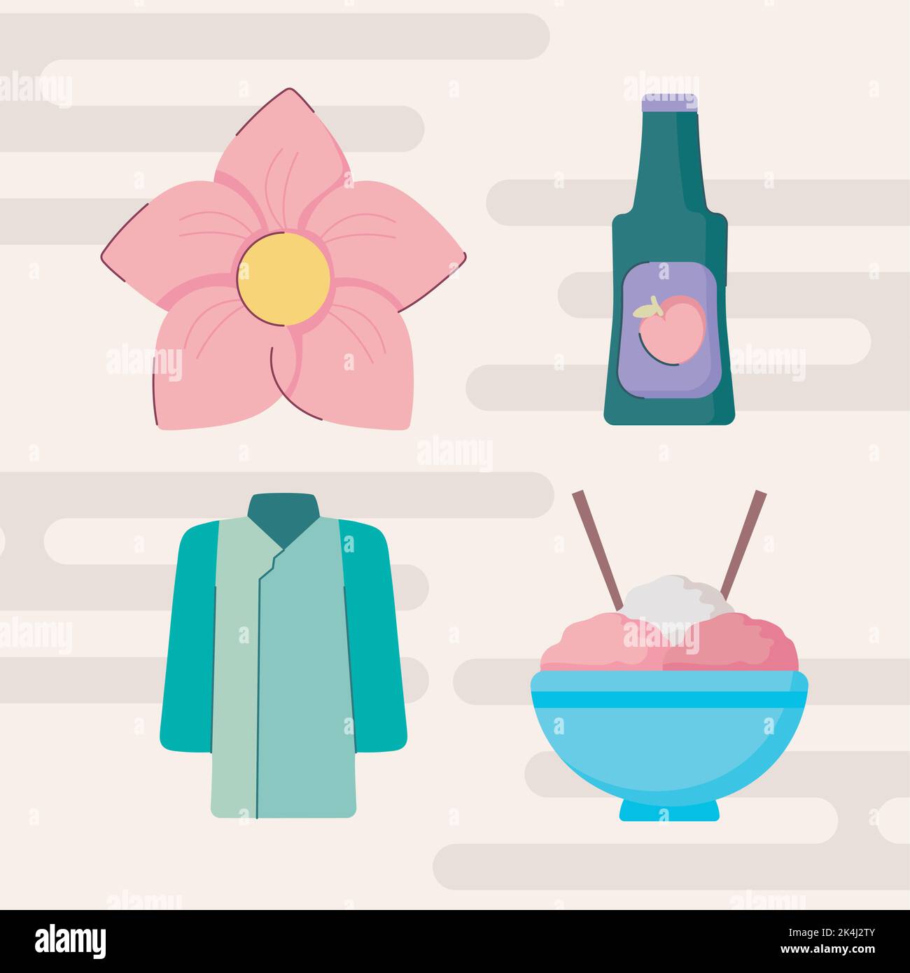 set of korean culture Stock Vector Image & Art - Alamy