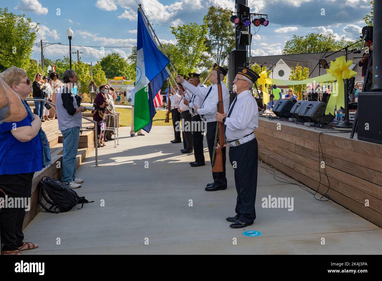 Powder Springs, May 14, 2021 Honor guard during Pledge of