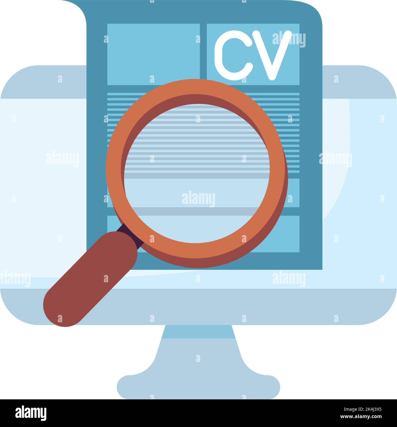 job search resume on computer Stock Vector Image & Art - Alamy