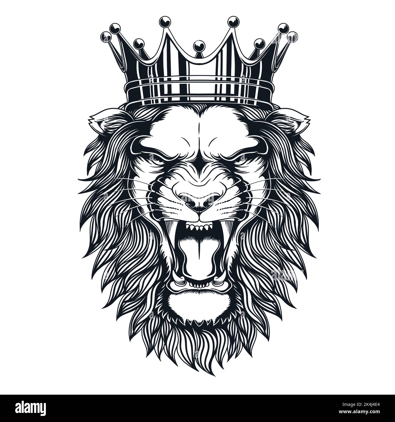 Lion Wearing Crown Art