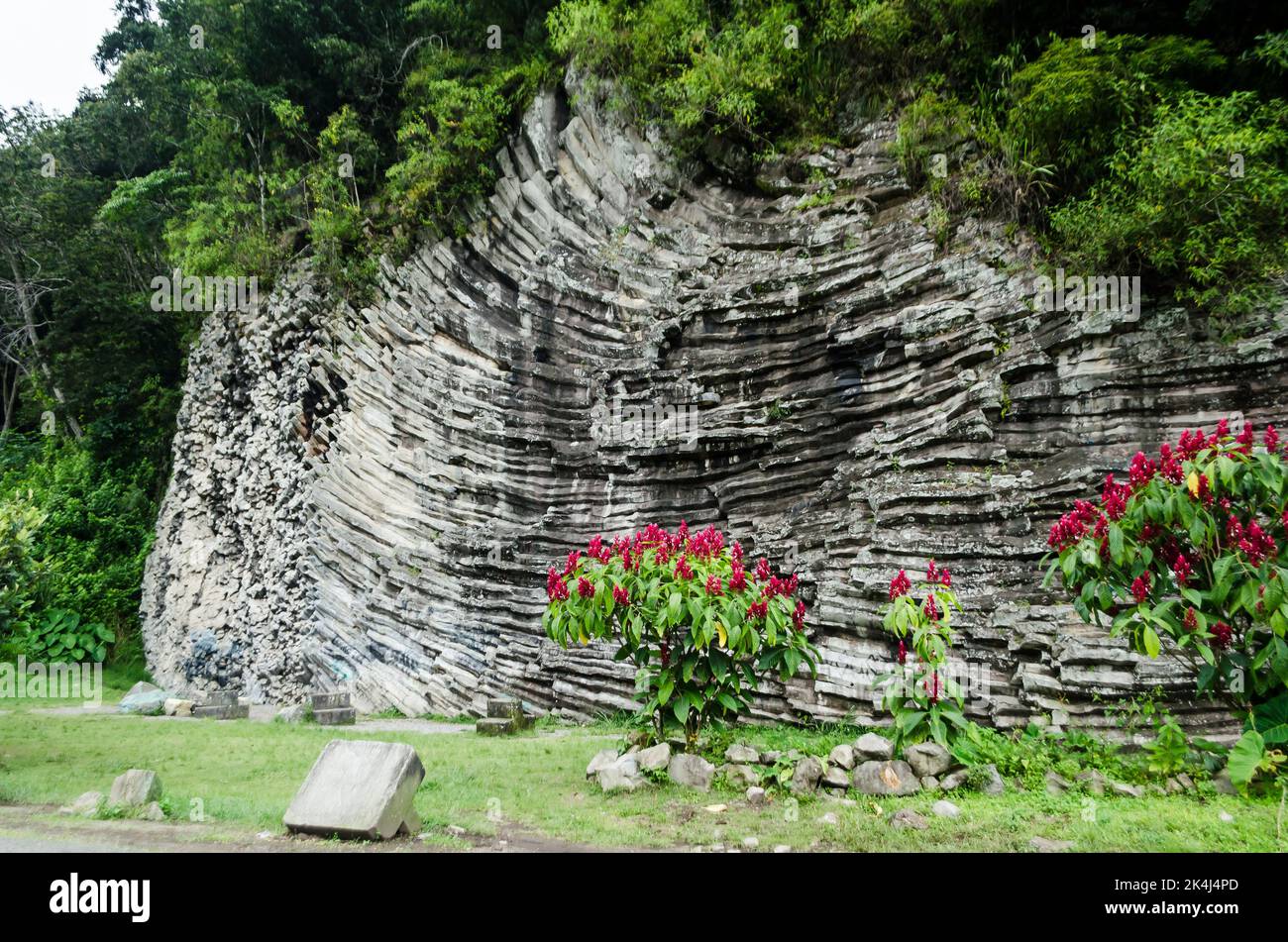 Rock climbing wall located in Boquete, Chiriqui Stock Photo