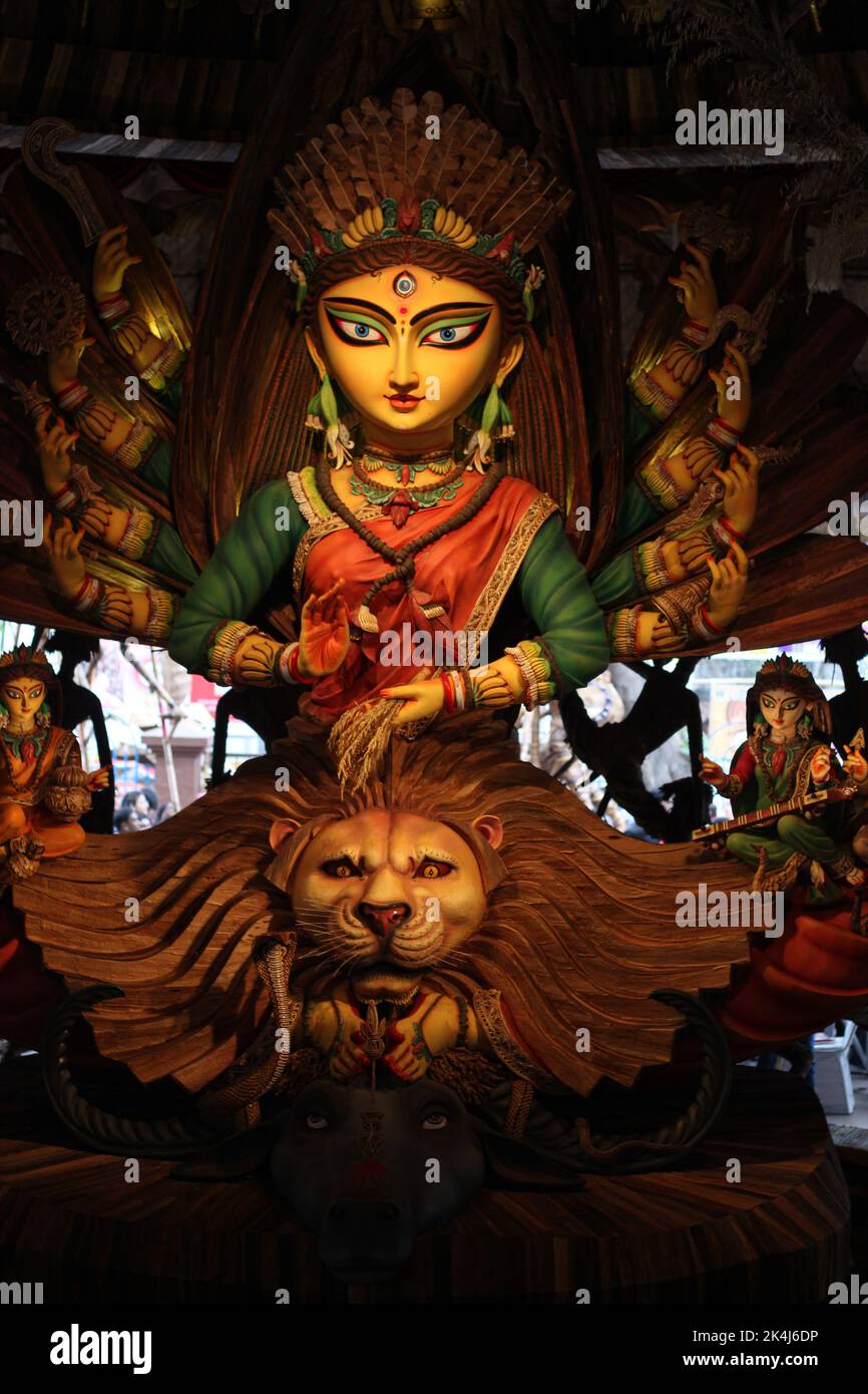 October 2, 2022, Kolkata, West Bengal, India: Annual Hindu Festival