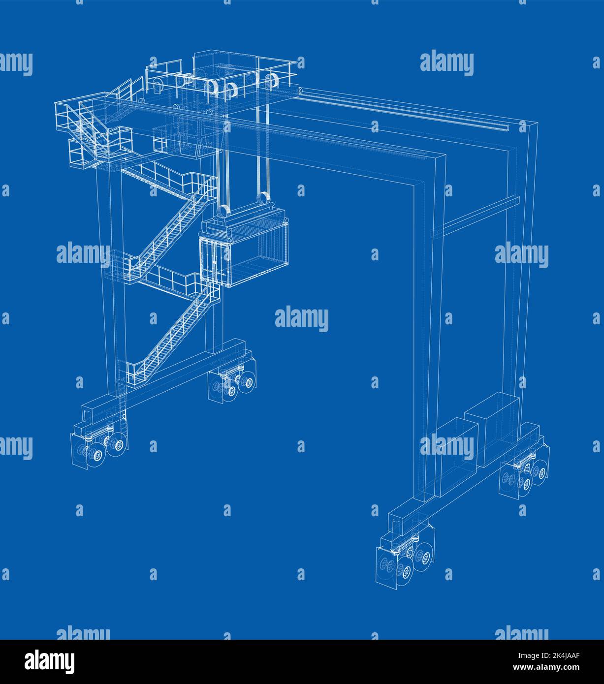 Port cargo crane. Vector Stock Vector Image & Art - Alamy