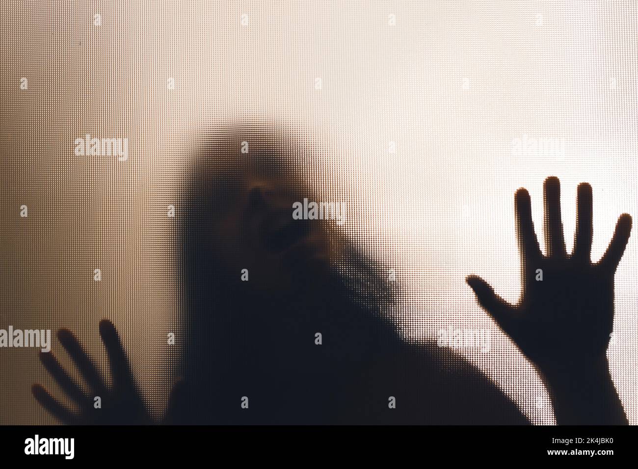 Silhouette behind matte glass hi-res stock photography and images - Alamy