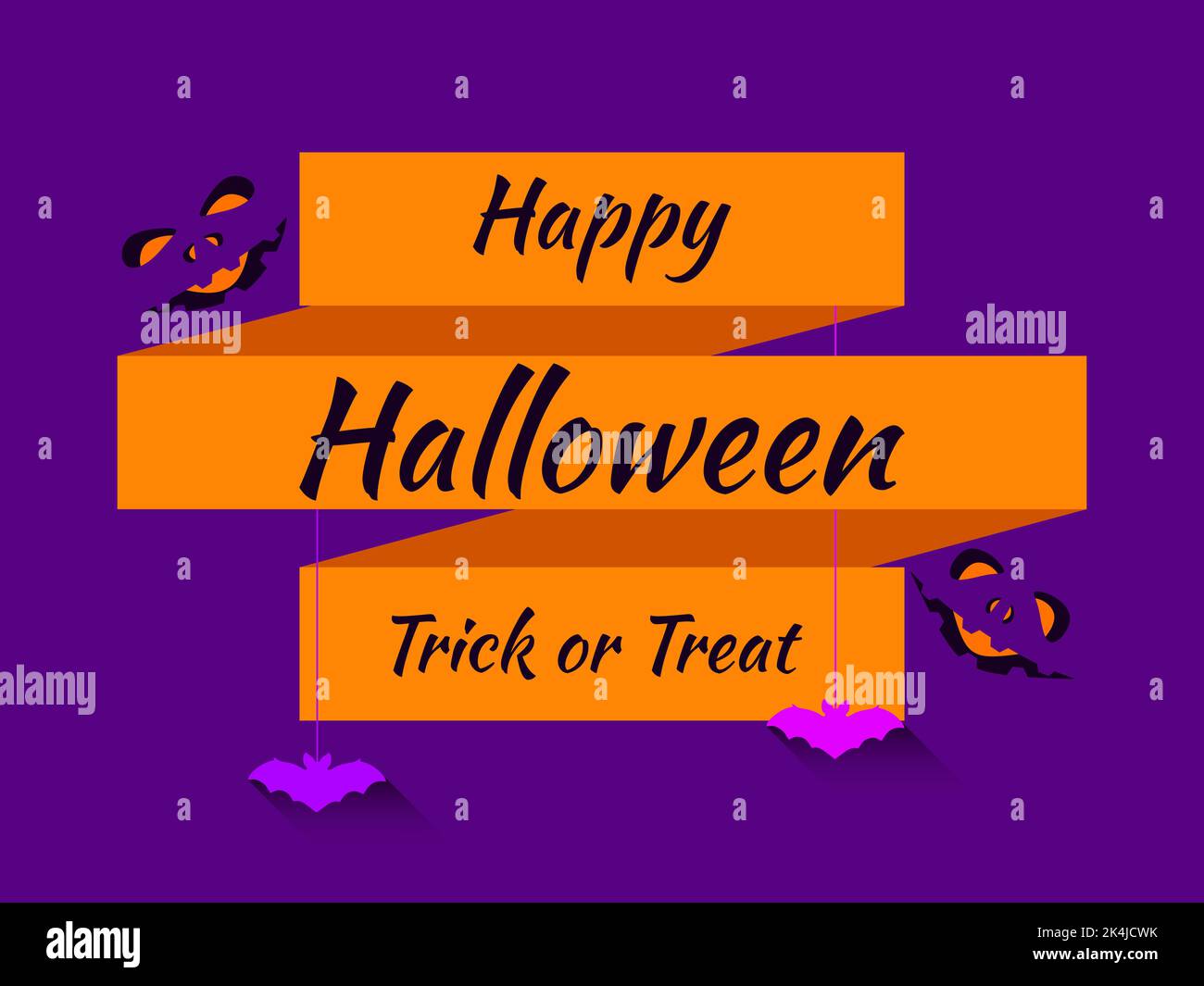 Happy Halloween October 31st, trick or treat. Festive banner with ...