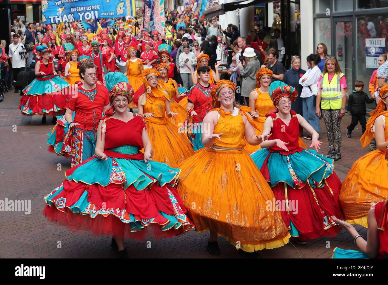 Bournemouth, UK. 2nd October 2022. Hundreds of dancers and musicians