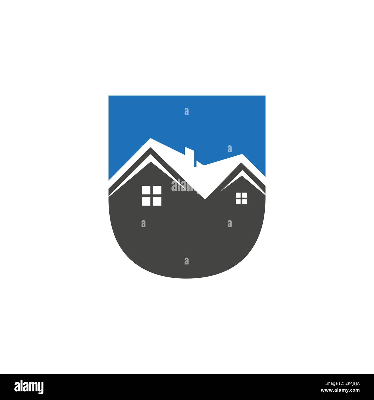 U letter roof logo Stock Vector Images Alamy