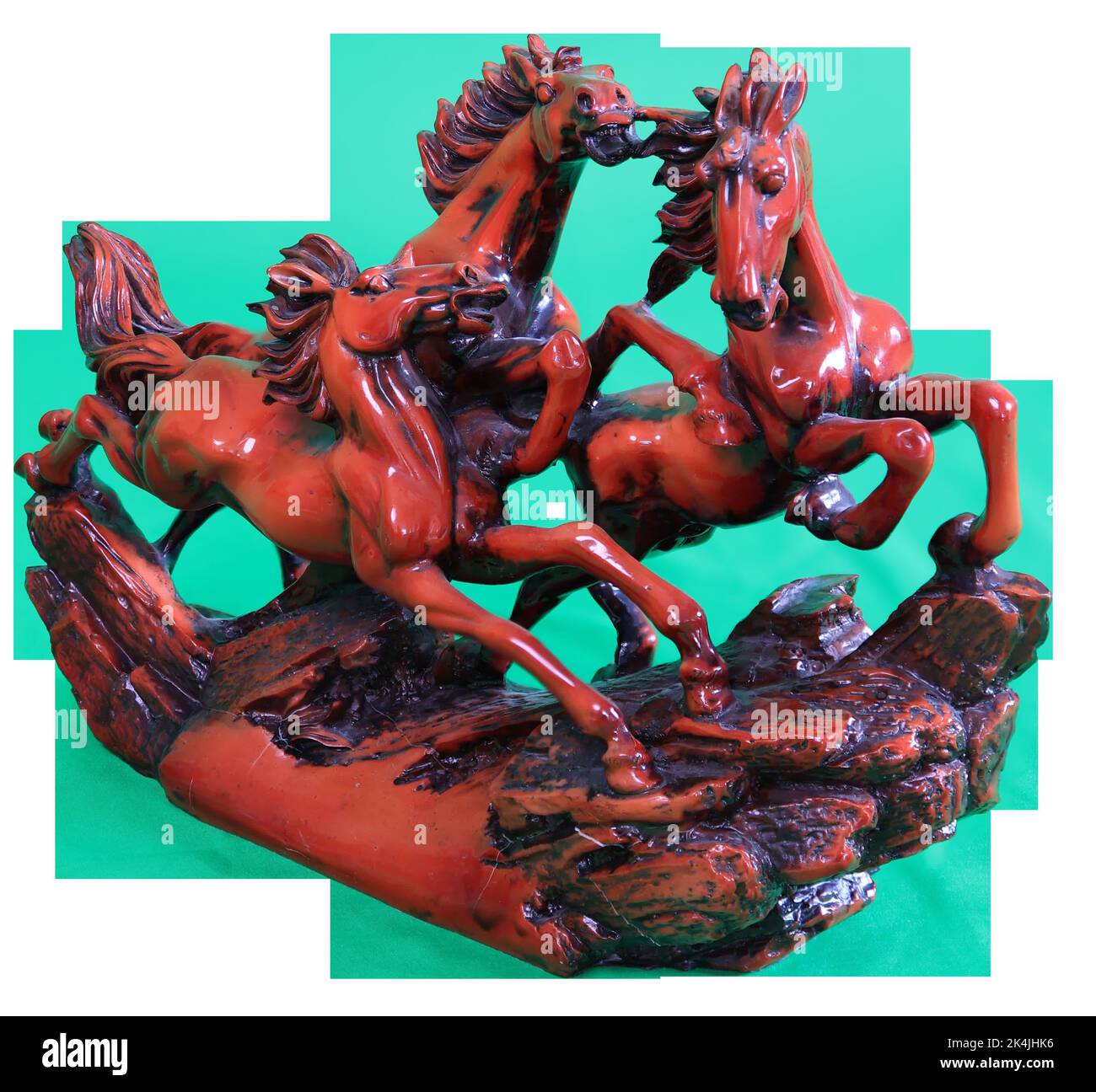 3 Horses Are Running Brown Home Interior Decor Stock Photo Alamy