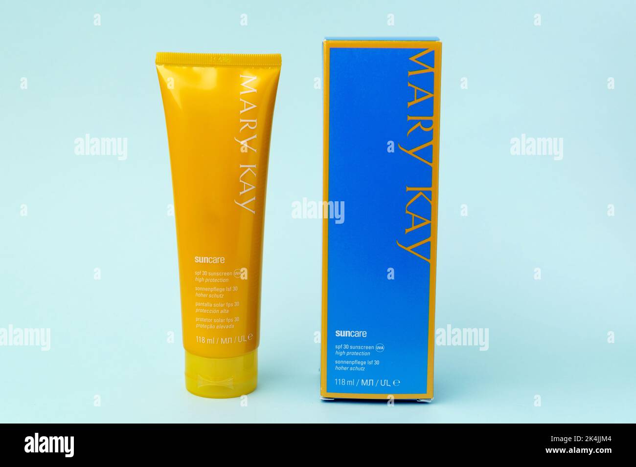 Tyumen, RussiaJuly 19, 2022 Mary Kay is an direct sales company that