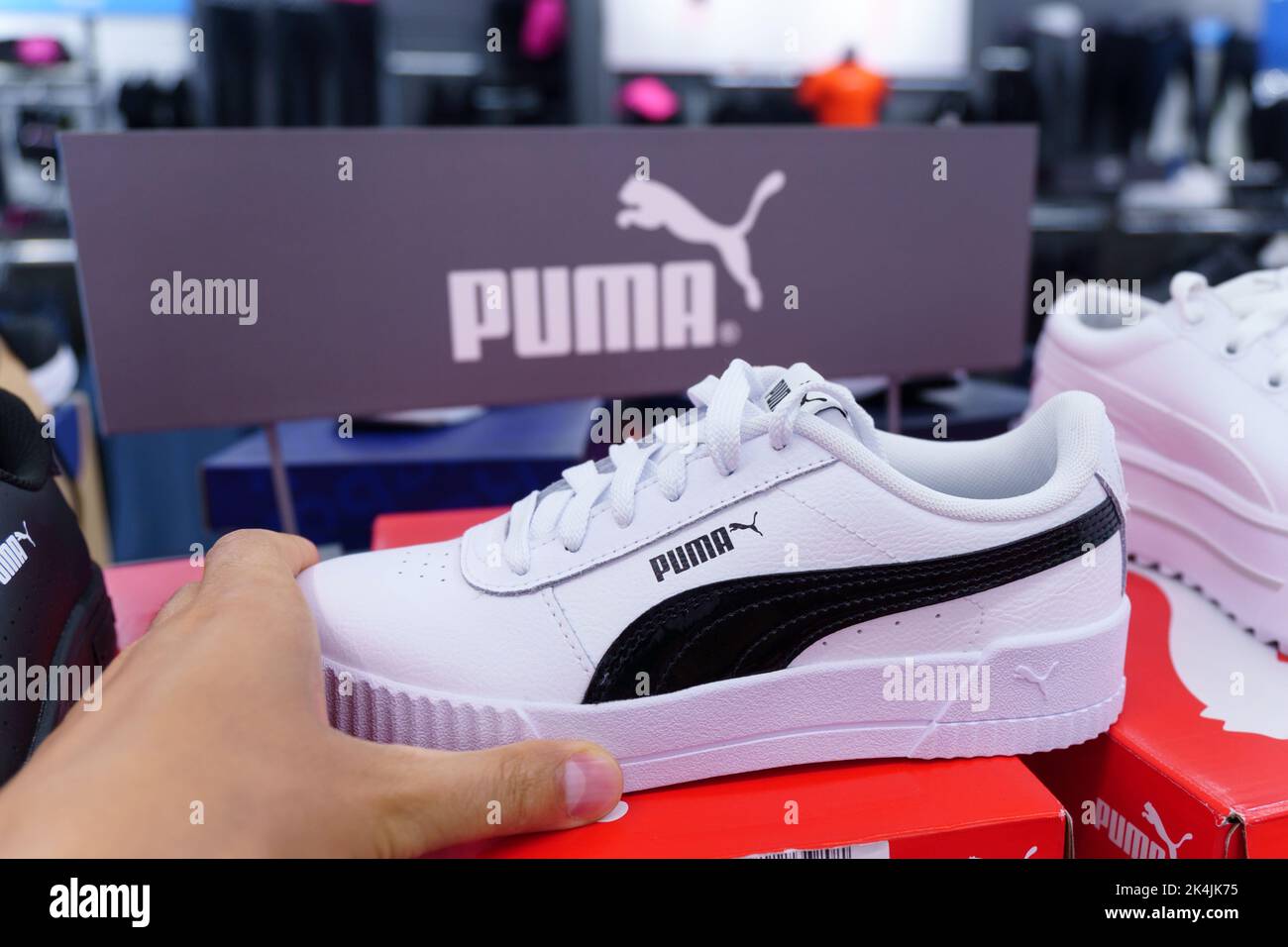 White puma sneakers hi-res stock photography and images - Alamy