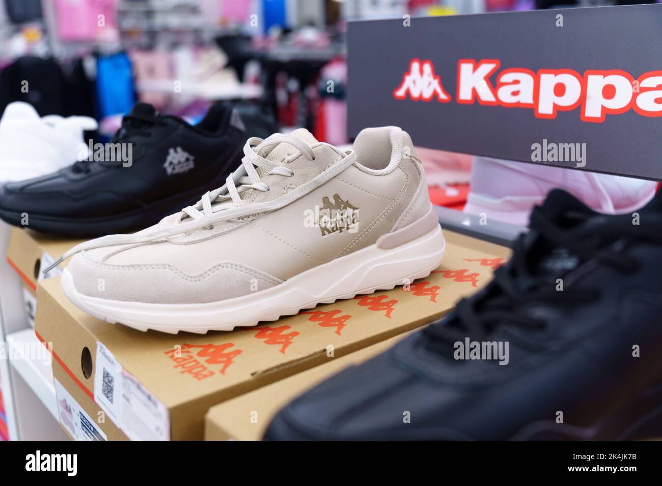 Tyumen, Russia-August 12, 2022: New casual shoes of Kappa Italian brand.  Selective focus Stock Photo - Alamy