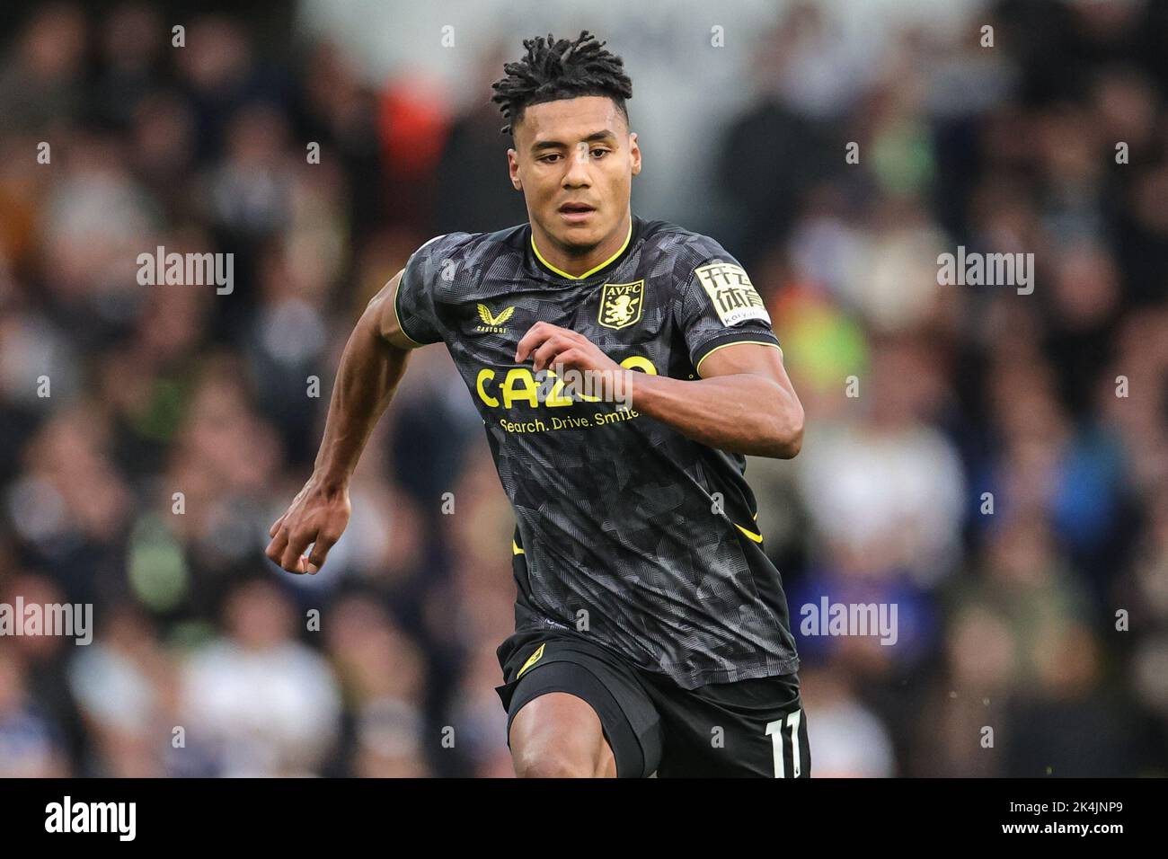 Ollie Watkins #11 of Aston Villa during the Premier League match Leeds United vs Aston Villa at Elland Road, Leeds, United Kingdom, 2nd October 2022  (Photo by Mark Cosgrove/News Images) Stock Photo