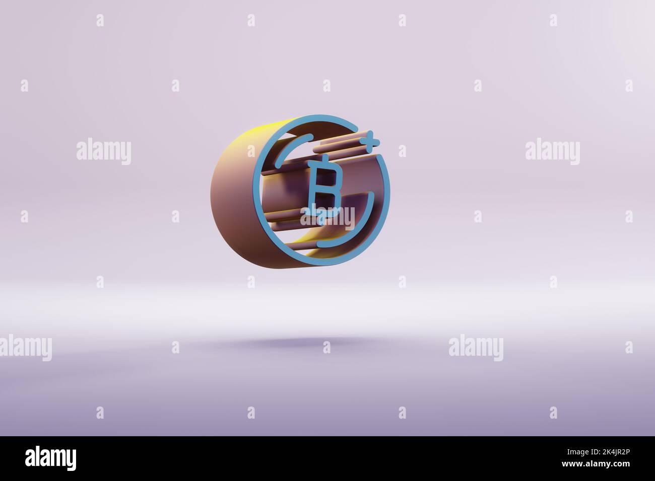 Beautiful illustration Blue Bitcoin symbol icons on a bright pink ...