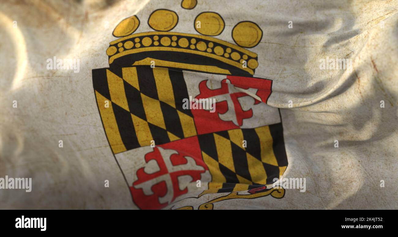 Old flag of Anne Arundel county, state of Maryland, United States Stock Photo