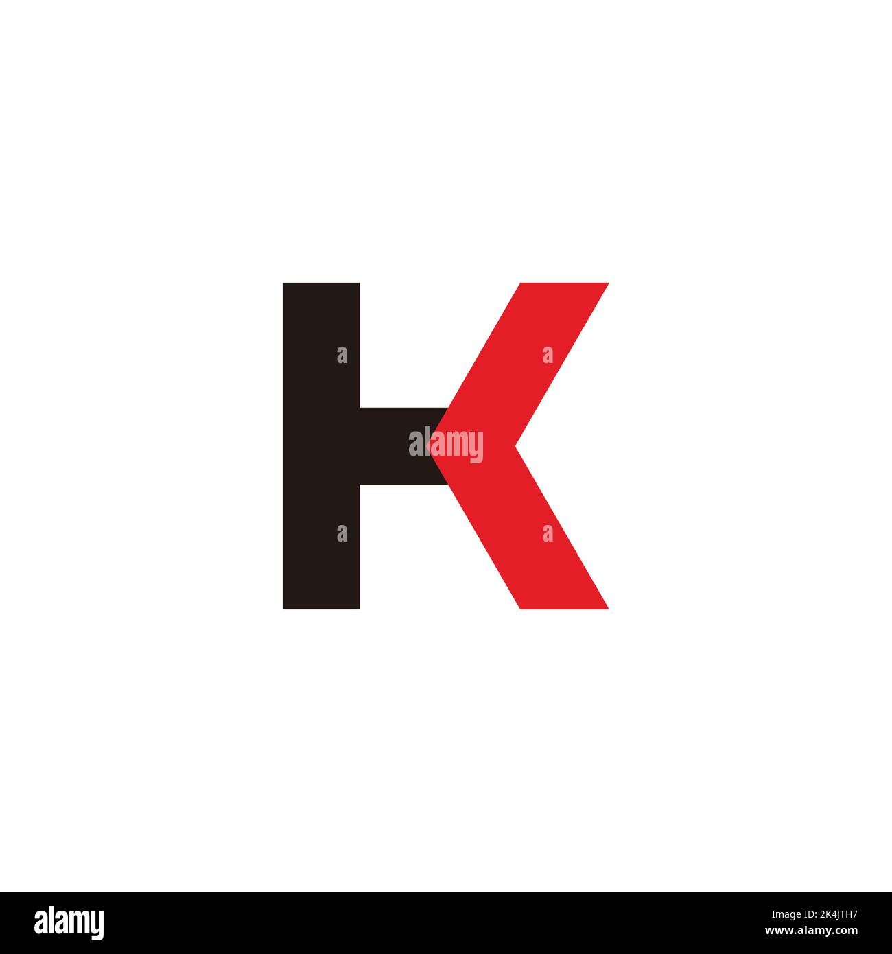 letter hk arrow colorful simple logo vector Stock Vector