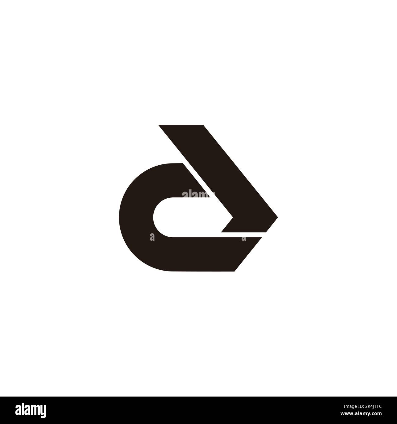 letter dc simple geometric arrow logo vector Stock Vector