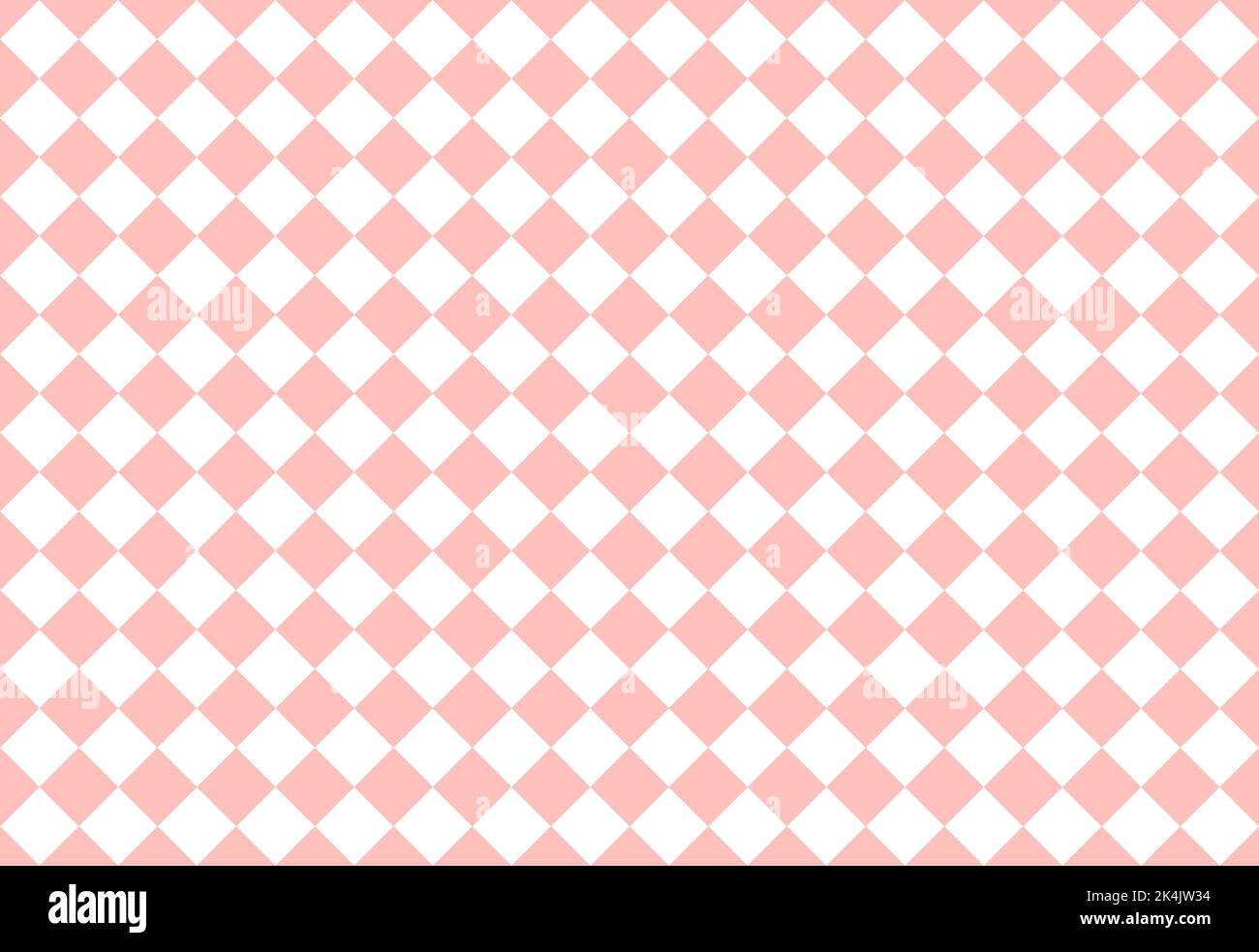 Pink and white Checkered diamond background seamless pattern. Vector illustration Stock Vector