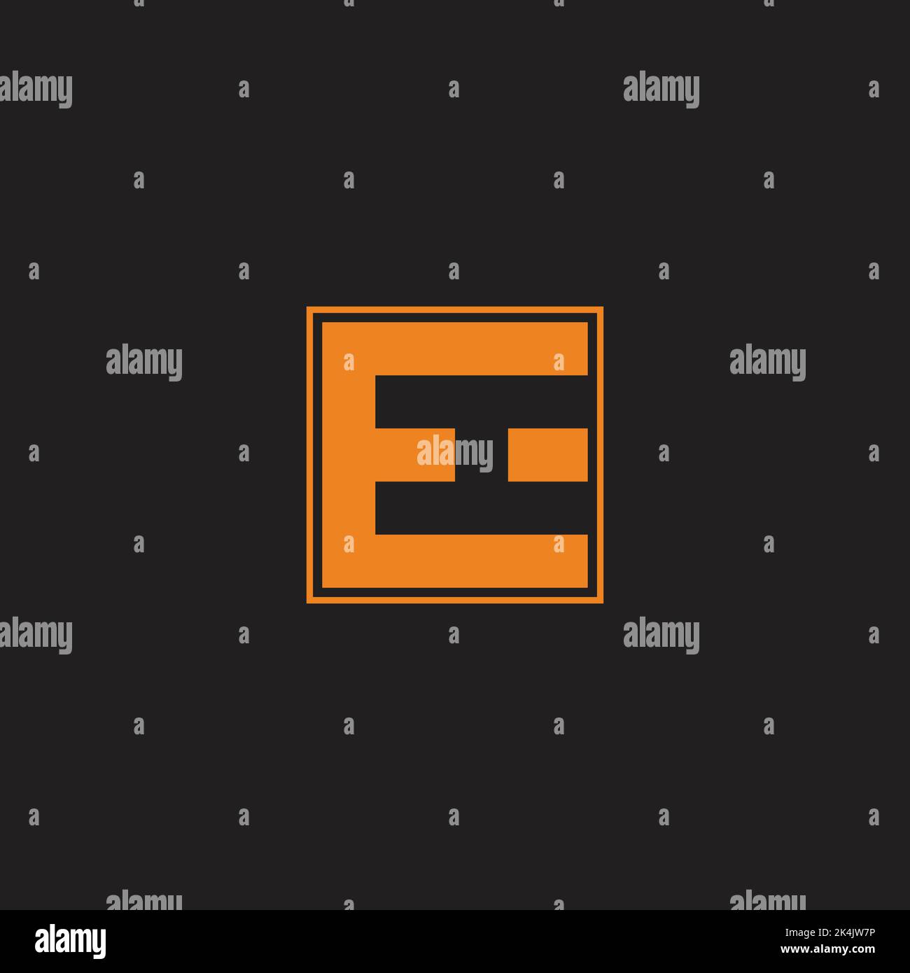 letter he abstract negative space logo vector Stock Vector