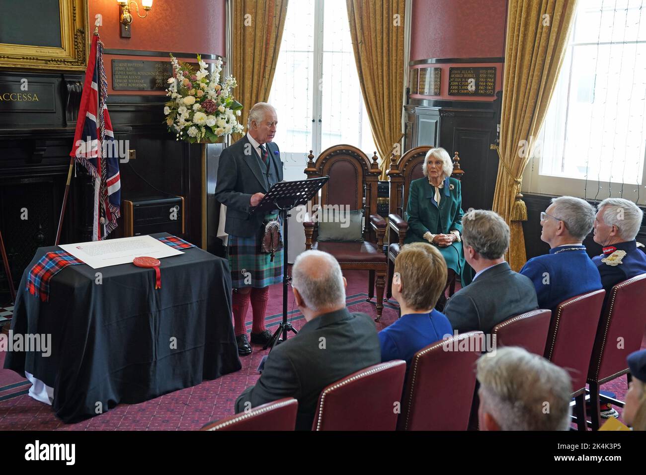 King Charles III and the Queen Consort attend an official council